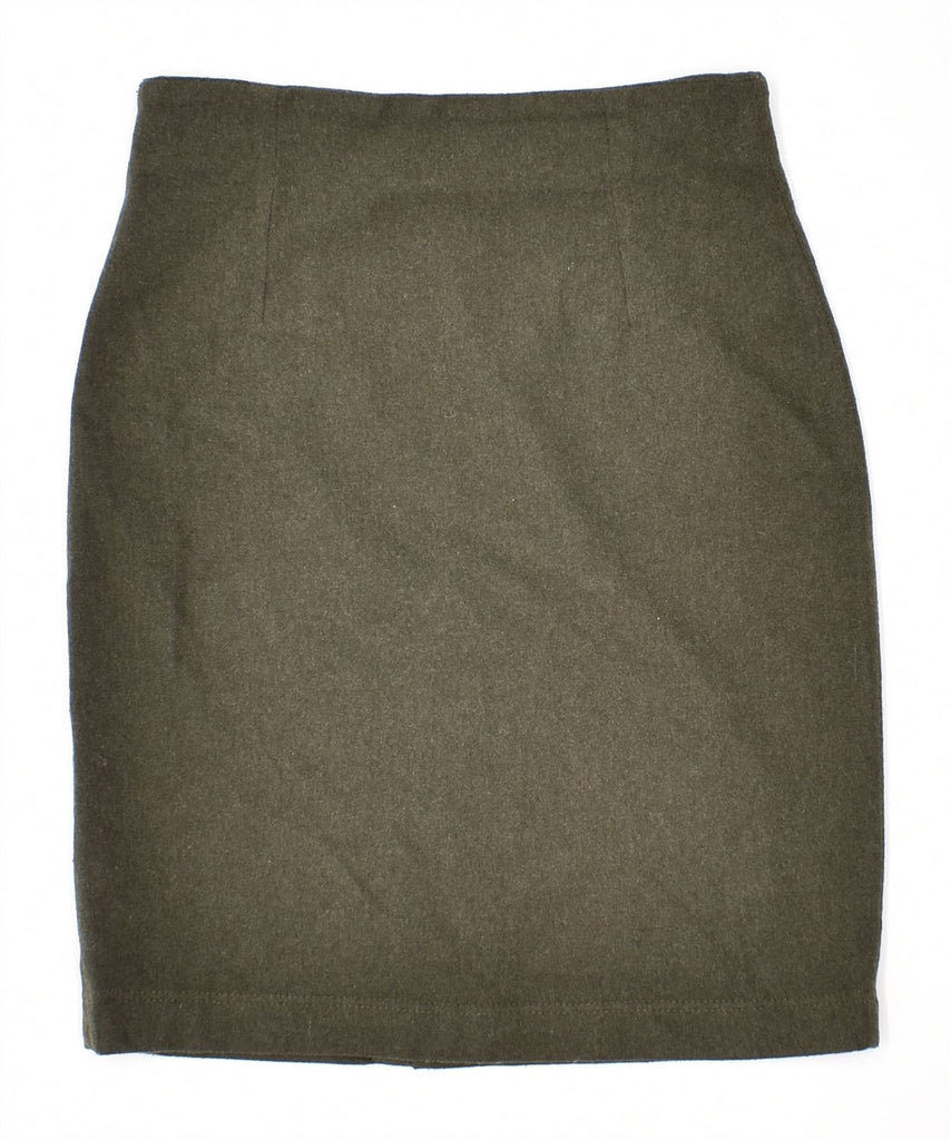 CONTE OF FLORENCE Womens Pencil Skirt IT 42 Medium W28 Khaki | Vintage | Thrift | Second-Hand | Used Clothing | Messina Hembry 