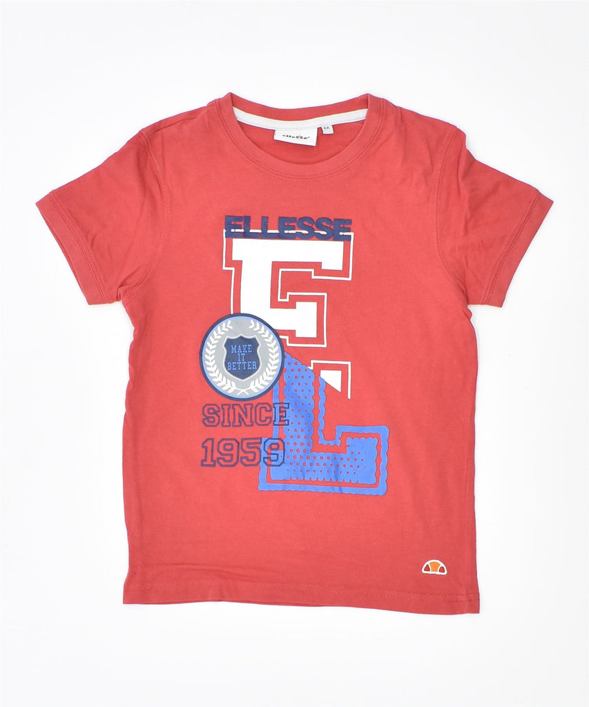 ELLESSE Boys Graphic T-Shirt Top 5-6 Years Red | Vintage | Thrift | Second-Hand | Used Clothing | Messina Hembry 