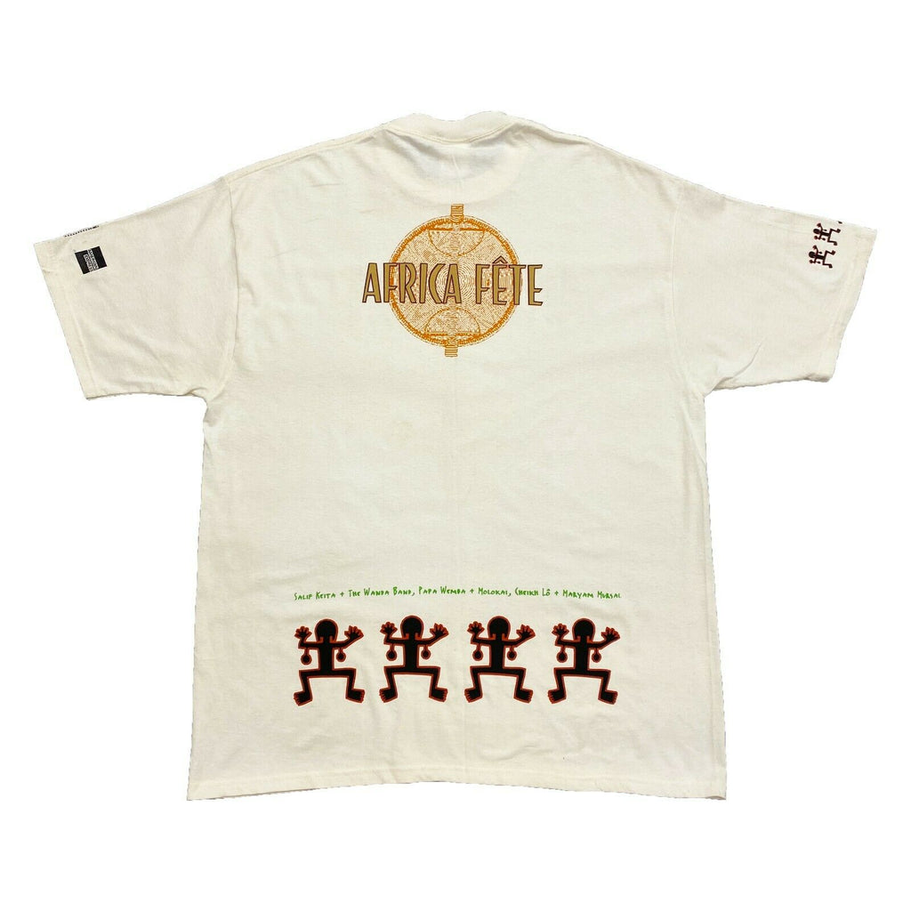 Africa Fête 1998 Festival Los Angeles | Vintage 90s Music Off White XL VTG | Vintage Messina Hembry | Thrift | Second-Hand Messina Hembry | Used Clothing | Messina Hembry 