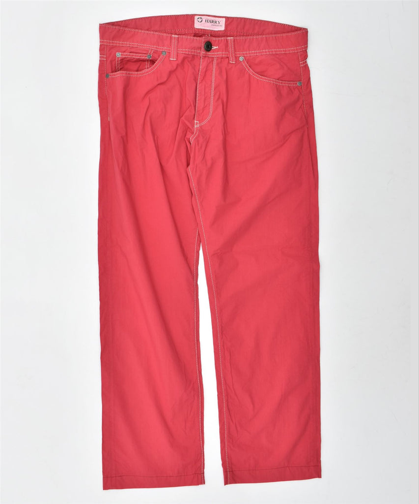 THINK PINK Womens Harry Custom Fit Straight Casual Trousers W36 L30 Pink | Vintage | Thrift | Second-Hand | Used Clothing | Messina Hembry 