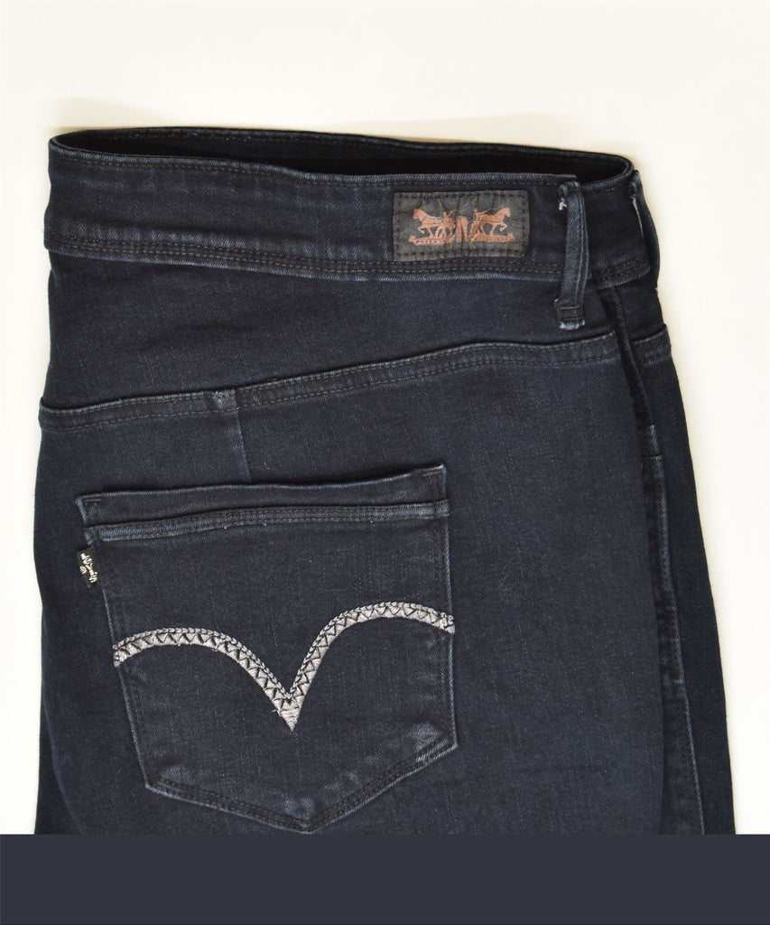 LEVI'S Womens Capri Slim Jeans W36 L20 Navy Blue Cotton Classic | Vintage | Thrift | Second-Hand | Used Clothing | Messina Hembry 