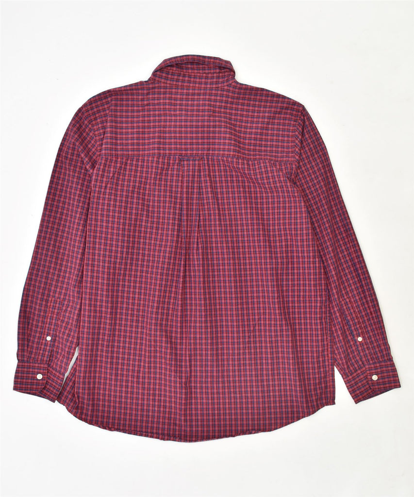 CHAPS Mens Shirt Large Maroon Check Cotton | Vintage | Thrift | Second-Hand | Used Clothing | Messina Hembry 