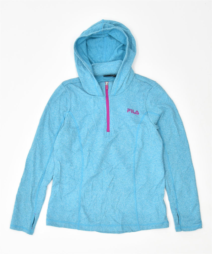 FILA Girls Hoodie Jumper 15-16 Years XL Blue Polyester | Vintage | Thrift | Second-Hand | Used Clothing | Messina Hembry 