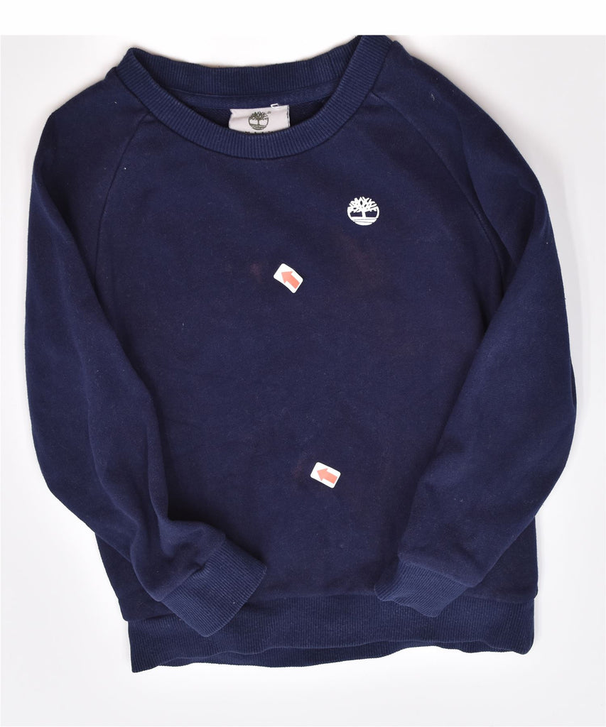 TIMBERLAND Boys Sweatshirt Jumper 5-6 Years Blue Cotton | Vintage | Thrift | Second-Hand | Used Clothing | Messina Hembry 