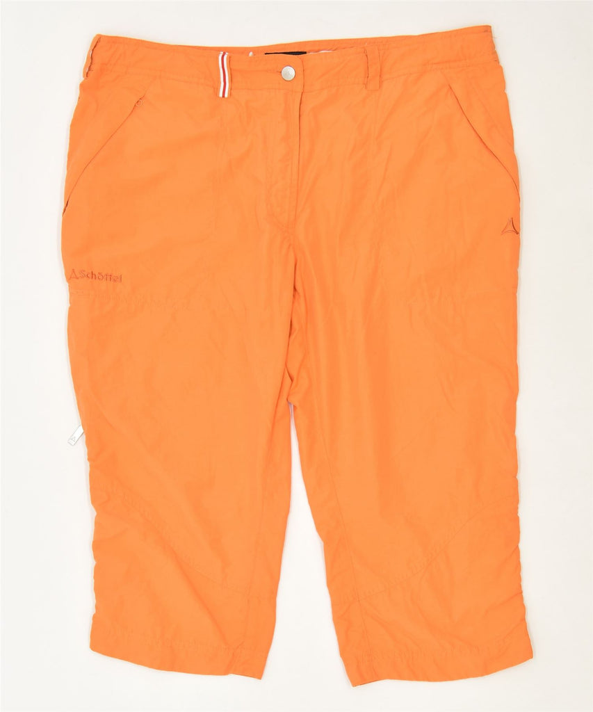 SCHOFFEL Womens Cargo Capri Trousers UK 22 3XL W40 L20 Orange Classic | Vintage | Thrift | Second-Hand | Used Clothing | Messina Hembry 