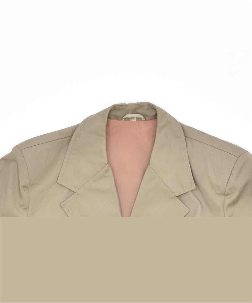 DIOLEN Womens 3 Button Overcoat IT 48 XL Beige Polyester Vintage | Vintage | Thrift | Second-Hand | Used Clothing | Messina Hembry 