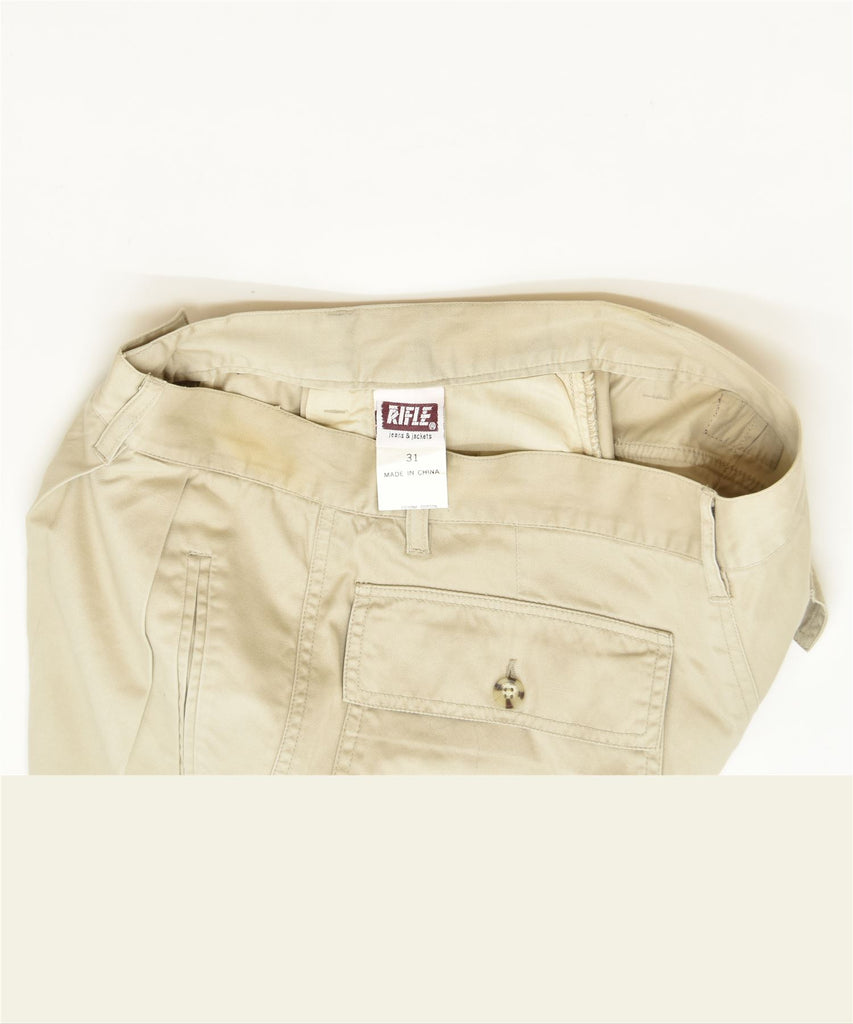 RIFLE Womens Chino Shorts W31 Medium Beige Cotton Classic | Vintage | Thrift | Second-Hand | Used Clothing | Messina Hembry 