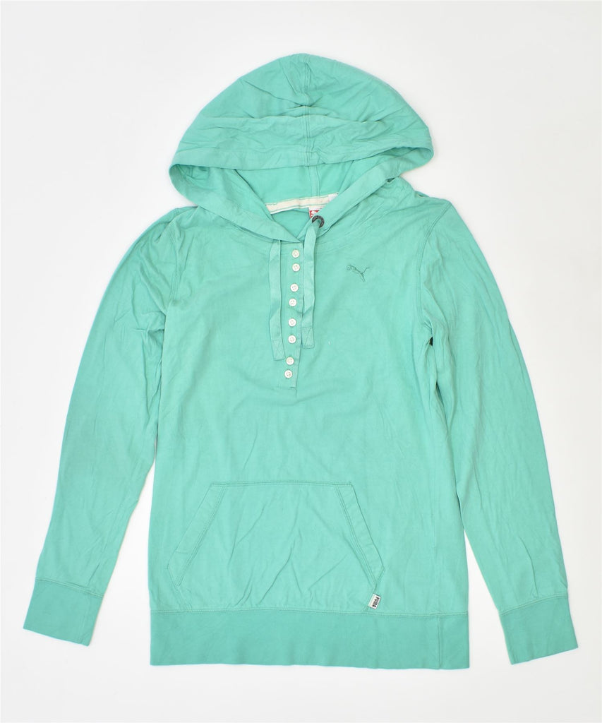 PUMA Womens Hoodie Jumper UK 10 Small Green | Vintage | Thrift | Second-Hand | Used Clothing | Messina Hembry 