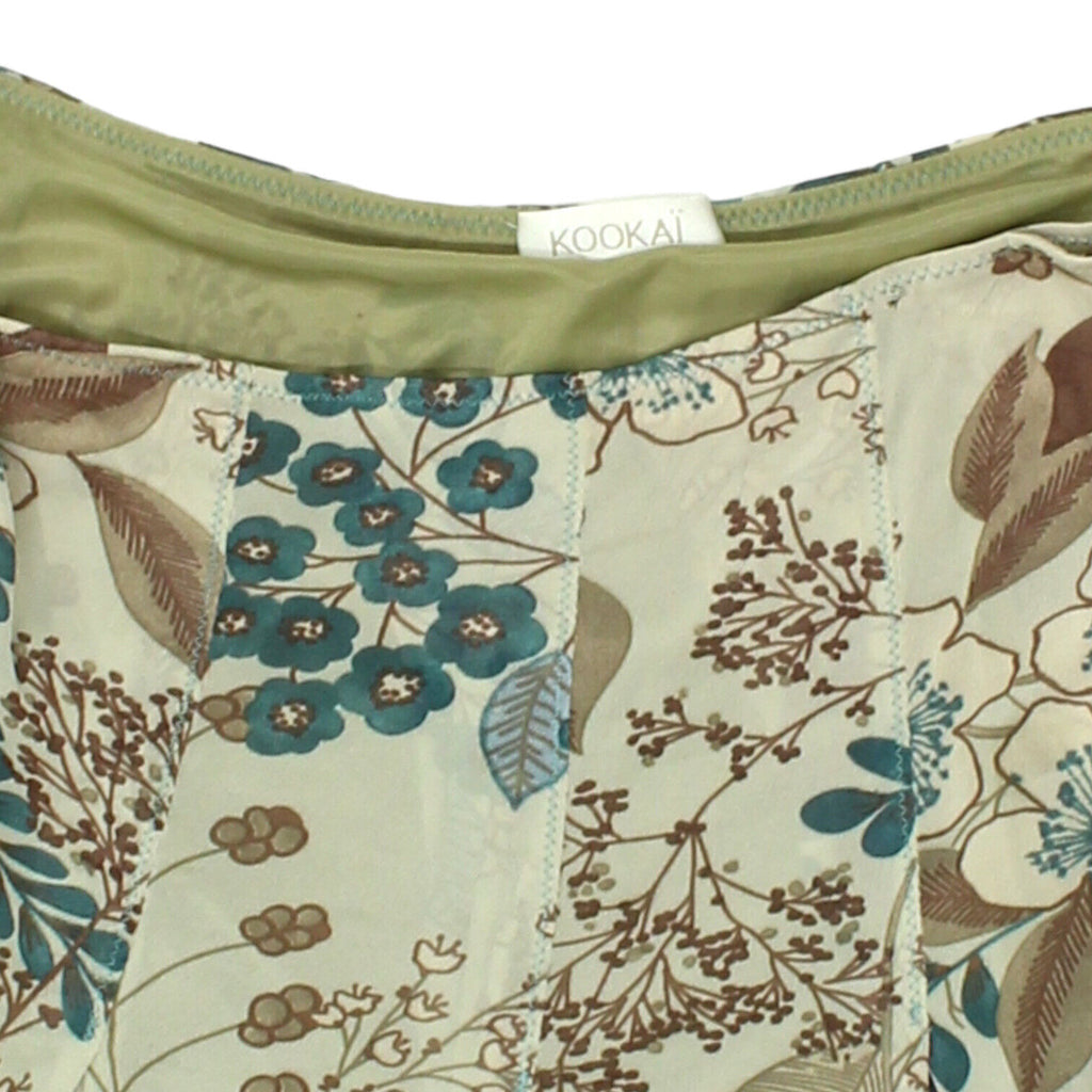 Kookai Womens Grey Floral Print Knee Length Skirt | Vintage High End Designer | Vintage Messina Hembry | Thrift | Second-Hand Messina Hembry | Used Clothing | Messina Hembry 