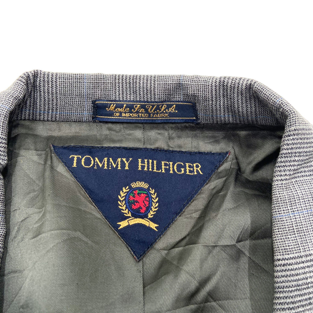 Tommy Hilfiger Grey Blazer Jacket | Vintage High End Luxury Designer Suit VTG | Vintage Messina Hembry | Thrift | Second-Hand Messina Hembry | Used Clothing | Messina Hembry 