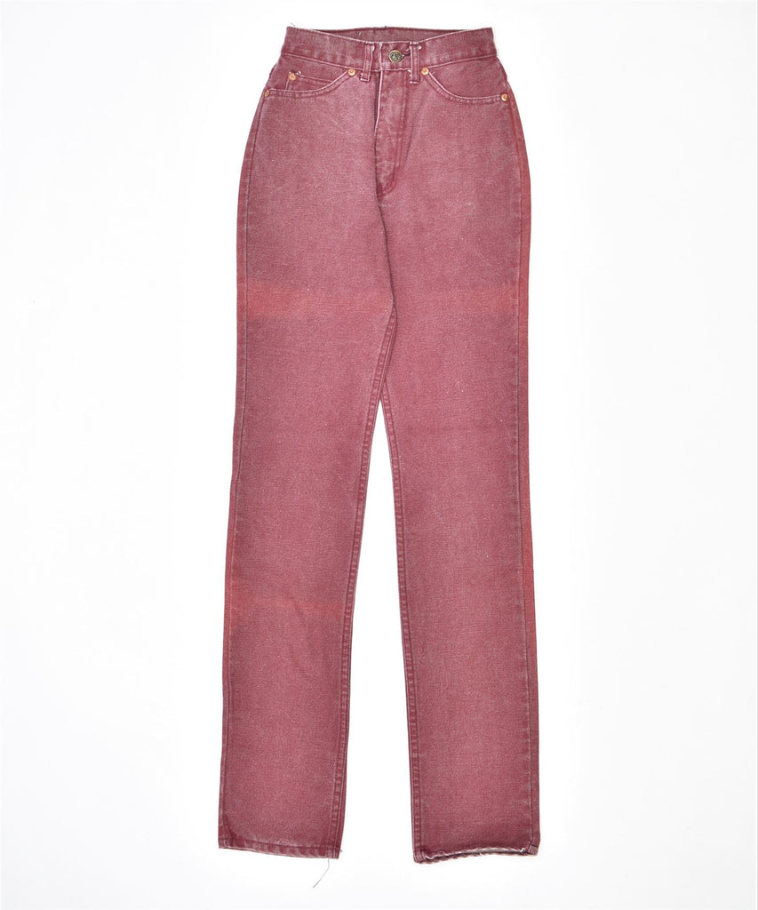 RIFLE Womens Slim Jeans W26 L34 Burgundy Cotton | Vintage | Thrift | Second-Hand | Used Clothing | Messina Hembry 