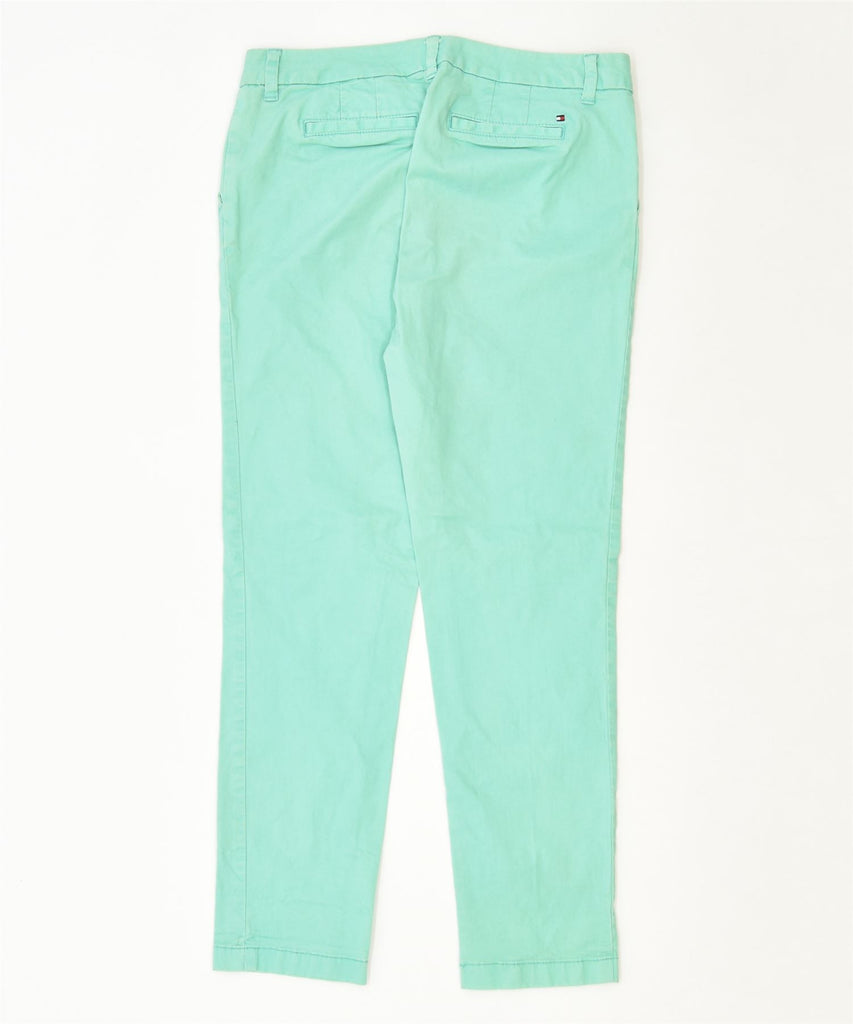 TOMMY HILFIGER Womens Straight Chino Trousers US 4 Small W28 L23 Green | Vintage | Thrift | Second-Hand | Used Clothing | Messina Hembry 