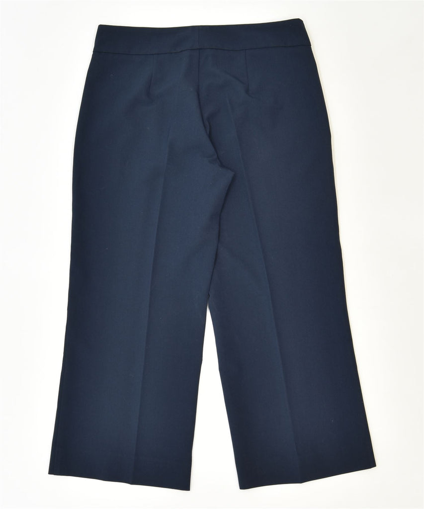 STEFANEL Womens Straight Suit Trousers IT 42 Medium W32 L25 Navy Blue | Vintage | Thrift | Second-Hand | Used Clothing | Messina Hembry 