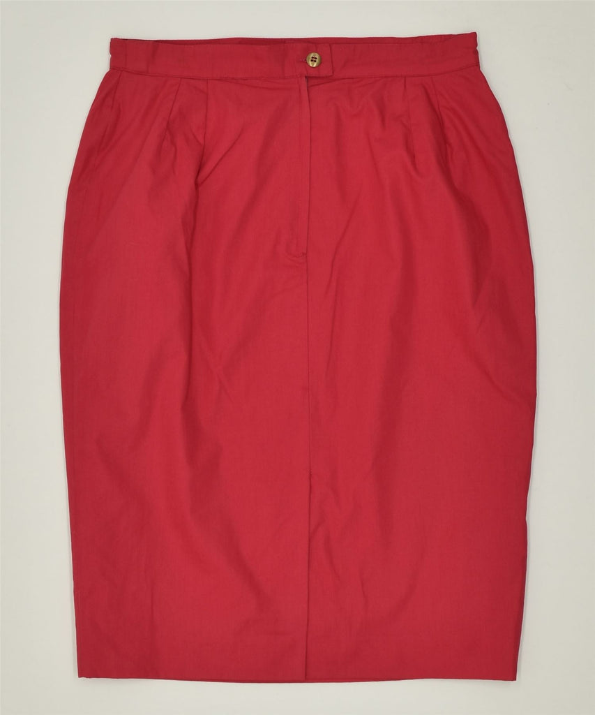 PERSONA Womens Pencil Skirt W28 Medium Red Acetate Vintage | Vintage | Thrift | Second-Hand | Used Clothing | Messina Hembry 