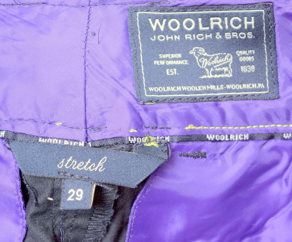 WOOLRICH Womens Capri Trousers W29 L26 Navy Blue Cotton Stretch | Vintage | Thrift | Second-Hand | Used Clothing | Messina Hembry 