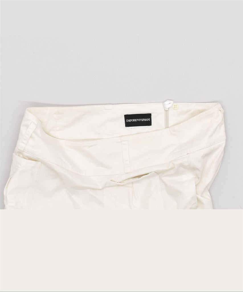 EMPORIO ARMANI Womens A-Line Skirt Large W32 Off White | Vintage | Thrift | Second-Hand | Used Clothing | Messina Hembry 