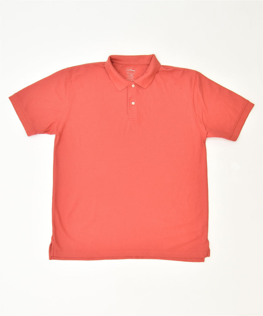 L.L.BEAN Mens Polo Shirt Large Pink Cotton Classic | Vintage | Thrift | Second-Hand | Used Clothing | Messina Hembry 