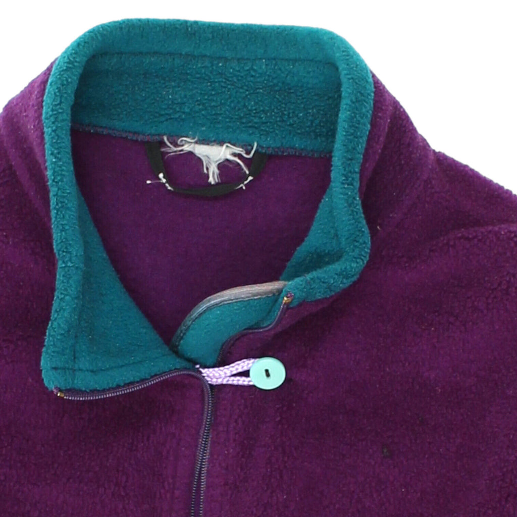 Helly Hansen Mens Purple Button Up Fleece | Vintage Designer Activewear Jumper | Vintage Messina Hembry | Thrift | Second-Hand Messina Hembry | Used Clothing | Messina Hembry 