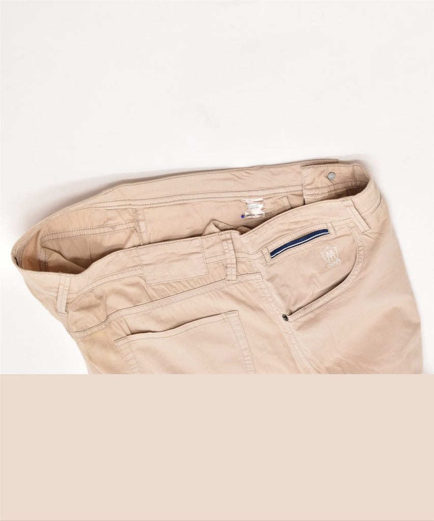 MASSIMO DUTTI Mens Straight Casual Trousers W34 L31 Beige Cotton | Vintage | Thrift | Second-Hand | Used Clothing | Messina Hembry 