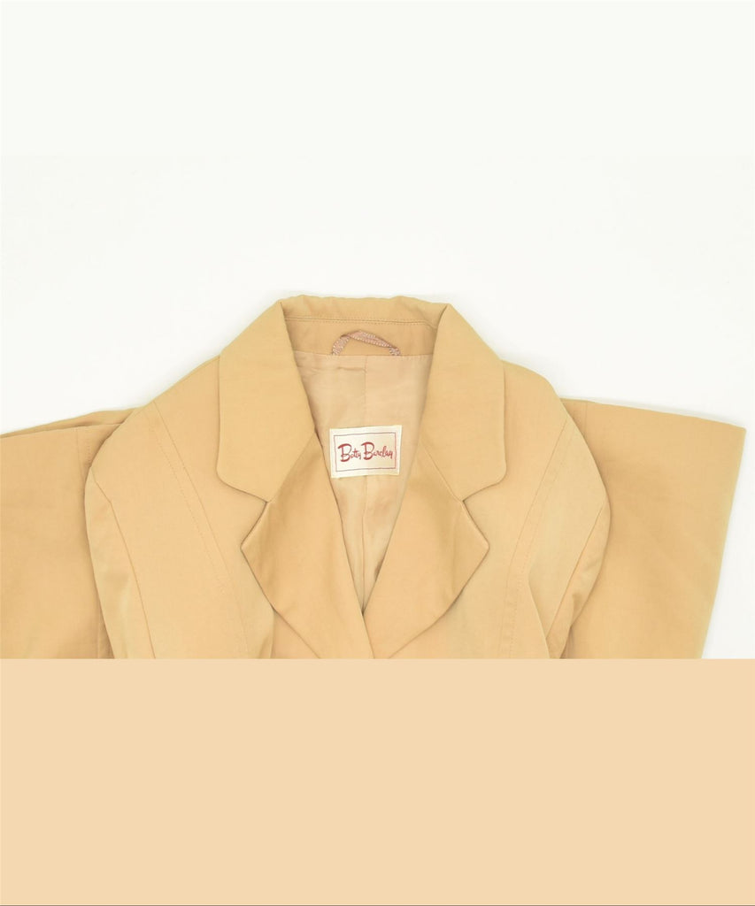 BETTY BARCLAY Womens 3 Button Blazer Jacket UK 10 Small Beige | Vintage | Thrift | Second-Hand | Used Clothing | Messina Hembry 