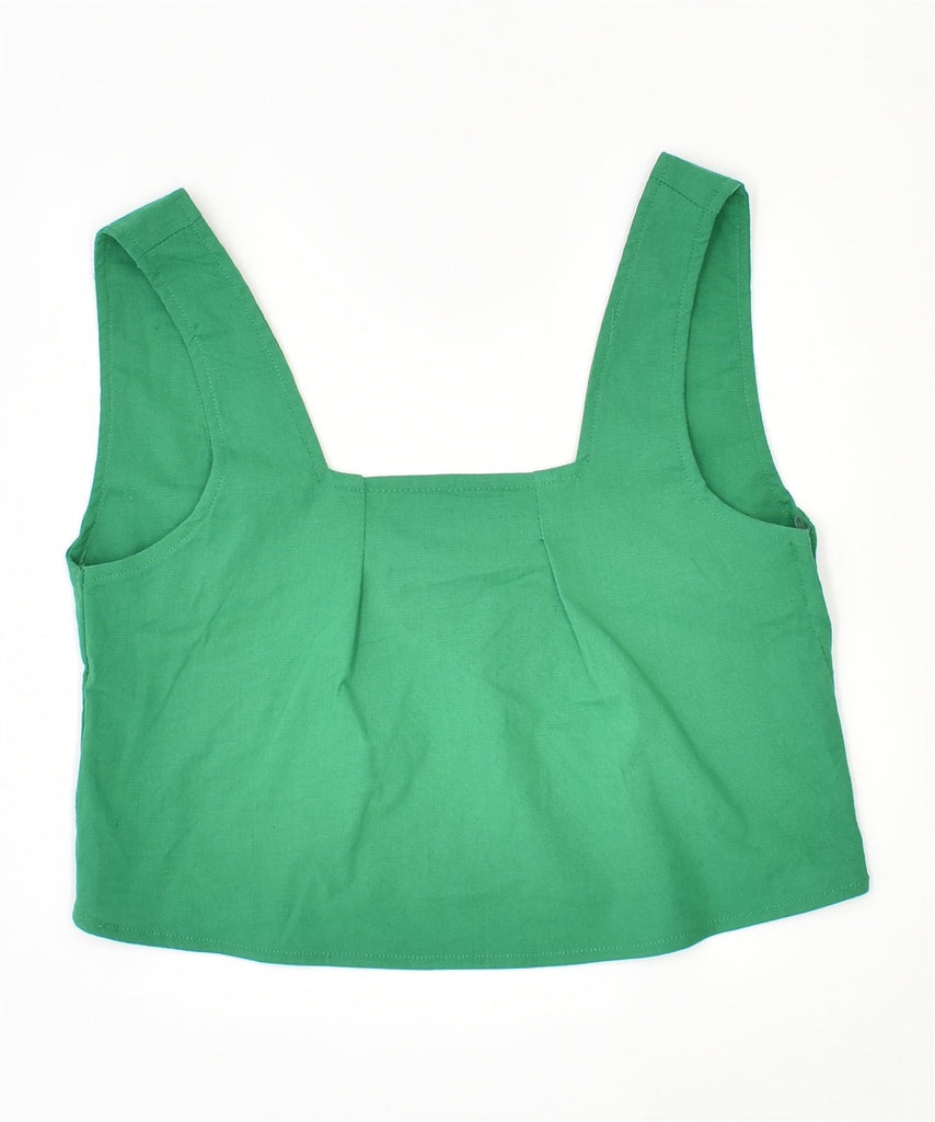 SHEIN Womens Crop Vest Top UK 8 Small Green Vintage | Vintage | Thrift | Second-Hand | Used Clothing | Messina Hembry 