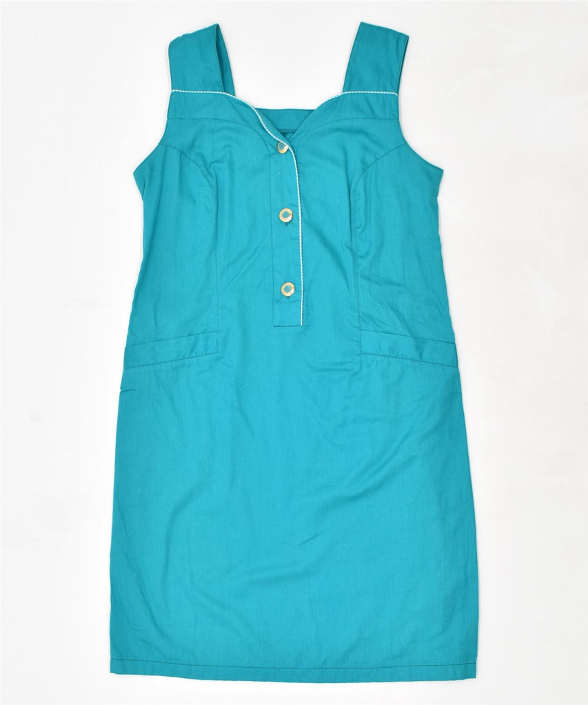 ARMONIE Womens Sleeveless Basic Dress IT 46 Large Turquoise Vintage | Vintage | Thrift | Second-Hand | Used Clothing | Messina Hembry 