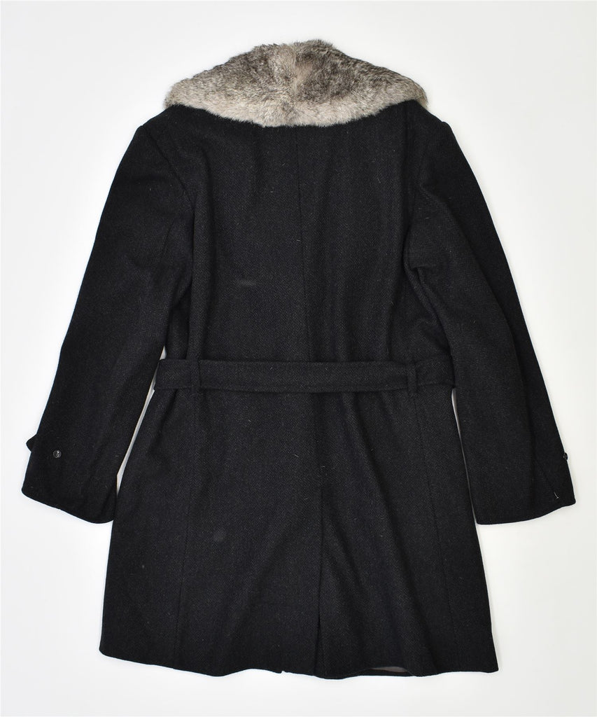 VINTAGE Womens Overcoat UK 16 Large Black | Vintage | Thrift | Second-Hand | Used Clothing | Messina Hembry 