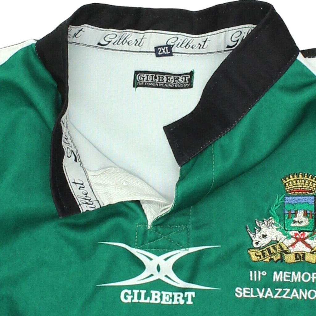 Selvazzano Rugby FC Gilbert Mens Green Shirt | Vintage Italian Sportswear VTG | Vintage Messina Hembry | Thrift | Second-Hand Messina Hembry | Used Clothing | Messina Hembry 