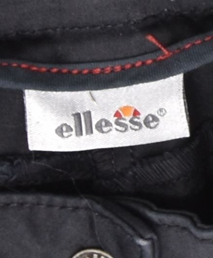 ELLESSE Womens Slim Casual Trousers IT 46 Large W34 L31 Black Cotton | Vintage | Thrift | Second-Hand | Used Clothing | Messina Hembry 