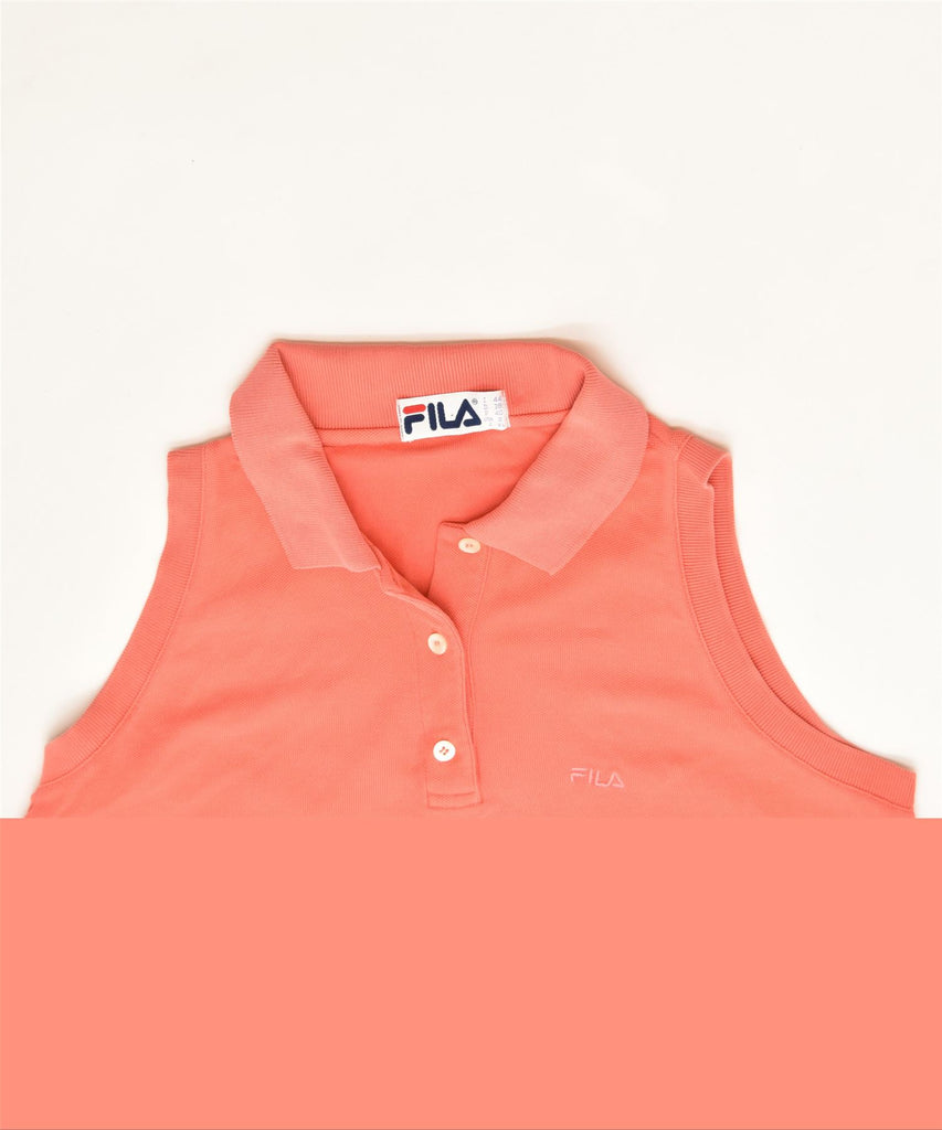 FILA Womens Sleeveless Polo Shirt IT 44 Medium Pink Classic | Vintage | Thrift | Second-Hand | Used Clothing | Messina Hembry 