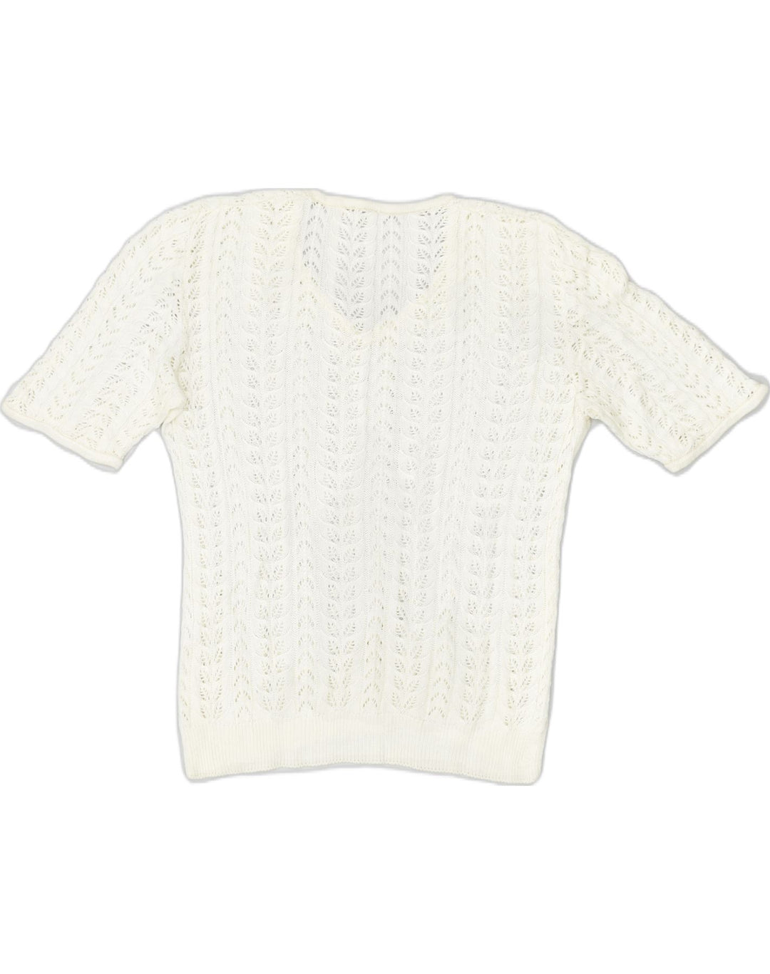 VINTAGE Womens Knit Top UK 20 2XL Off White | Vintage | Thrift | Second-Hand | Used Clothing | Messina Hembry 