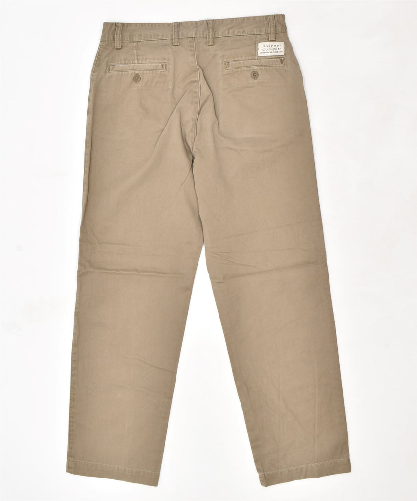 AVIREX Mens Straight Chino Trousers  W31 L29 Brown Cotton | Vintage | Thrift | Second-Hand | Used Clothing | Messina Hembry 