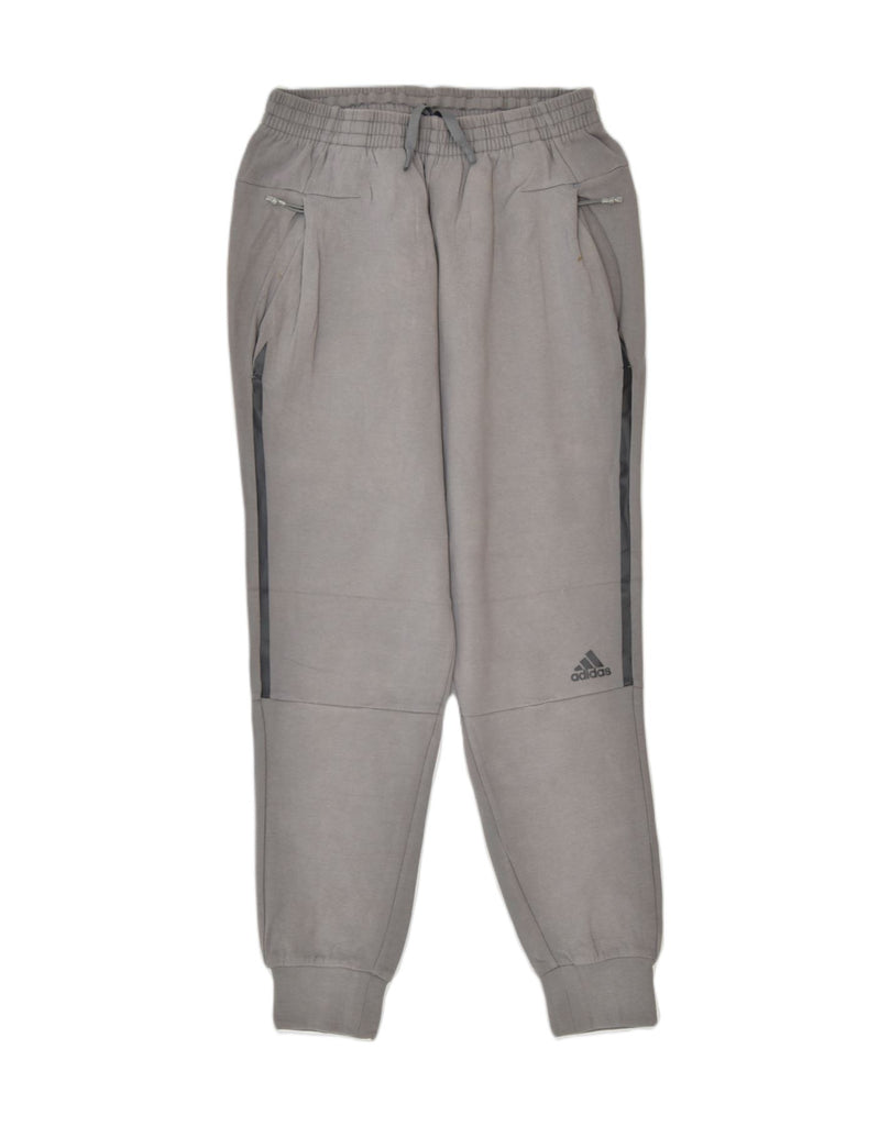 ADIDAS Womens Tracksuit Trousers Joggers UK10 Small Grey Cotton | Vintage | Thrift | Second-Hand | Used Clothing | Messina Hembry 