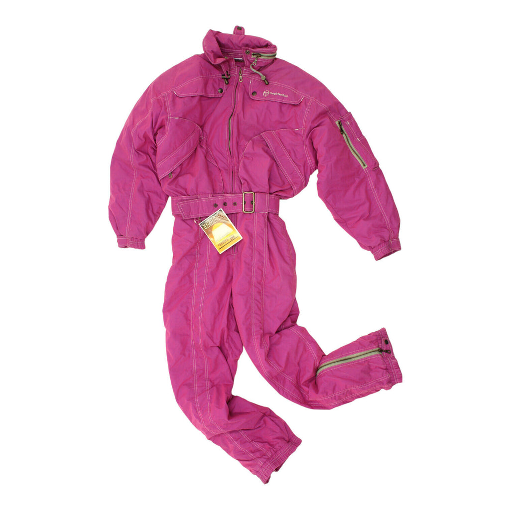 Sergio Tacchini Womens Pink Ski Suit | Vintage Retro Winter Sportswear Snowsuit | Vintage Messina Hembry | Thrift | Second-Hand Messina Hembry | Used Clothing | Messina Hembry 