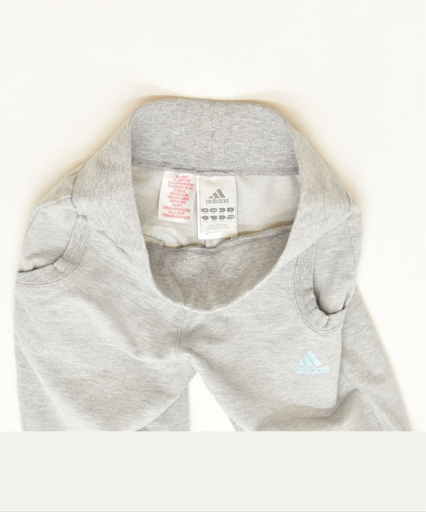 ADIDAS Girls Capri Tracksuit Trousers Joggers 7-8 Years Grey Cotton Sports | Vintage | Thrift | Second-Hand | Used Clothing | Messina Hembry 