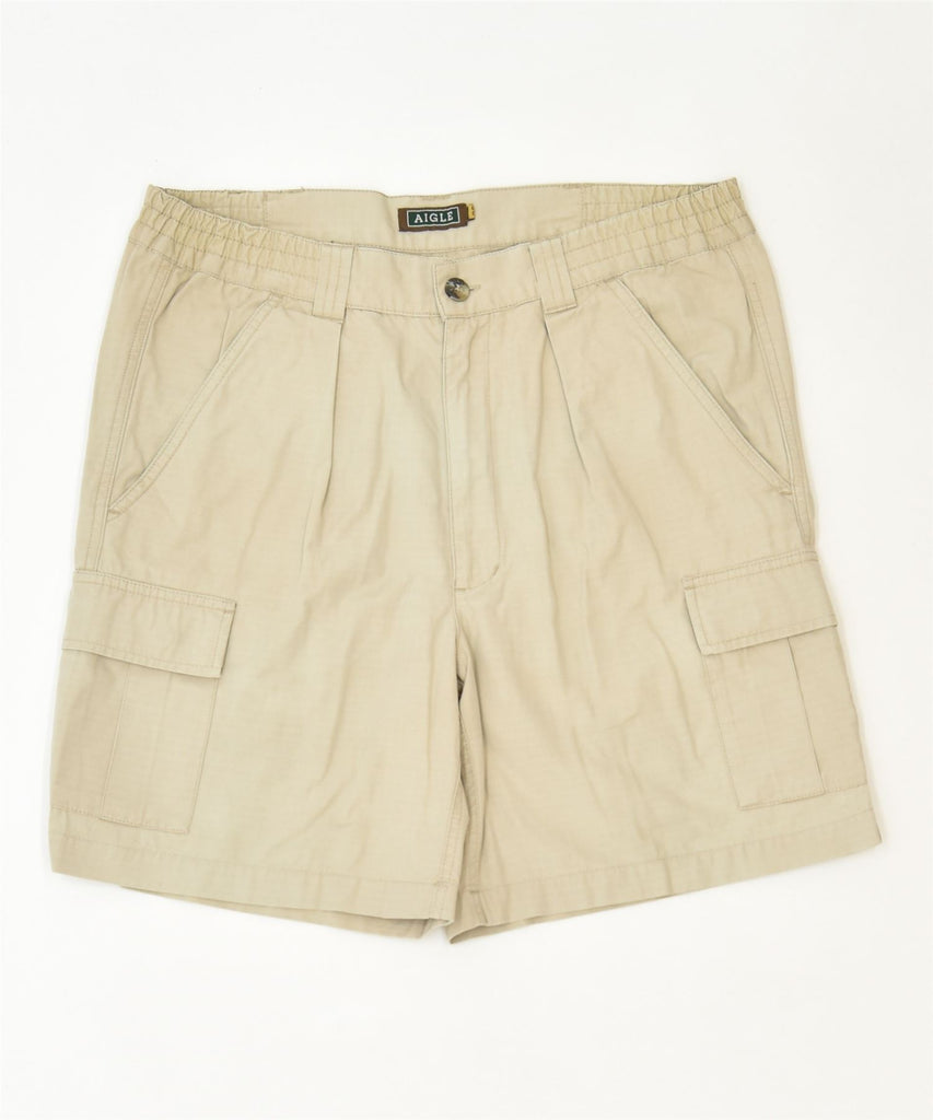 AIGLE Womens Cargo Shorts EU 38 Medium W32 Beige Cotton Classic | Vintage | Thrift | Second-Hand | Used Clothing | Messina Hembry 