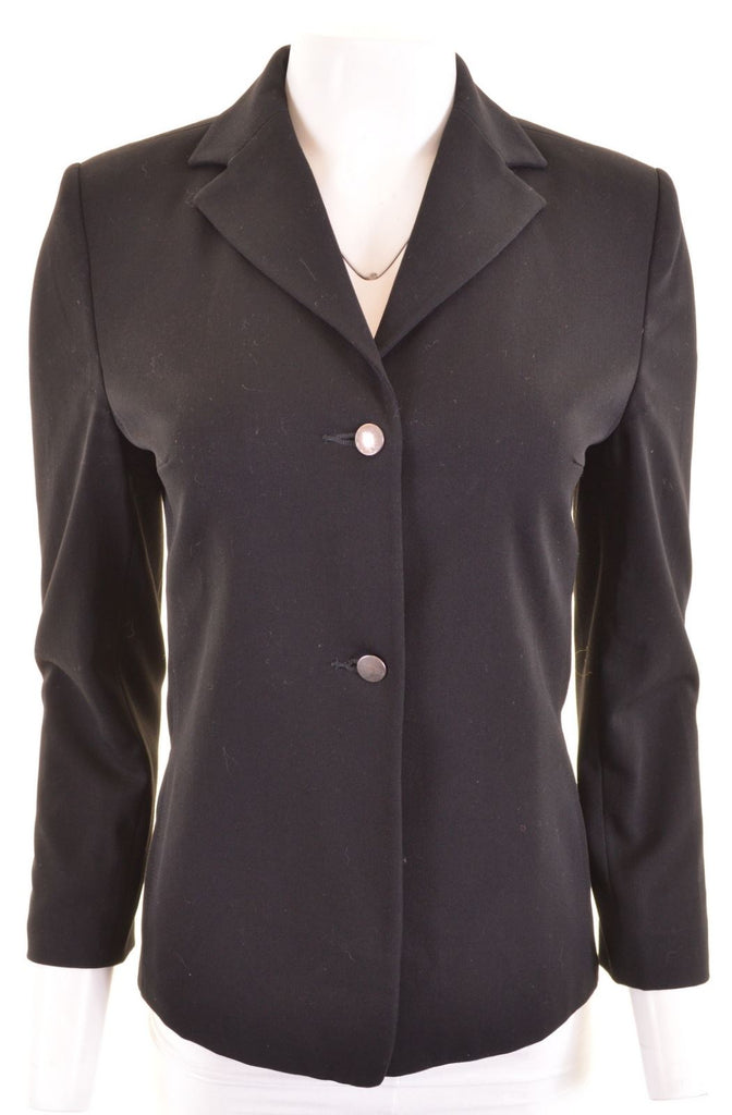COCONUDA Womens 2 Button Blazer Jacket IT 42 Medium Black Polyester Vintage - Second Hand & Vintage Designer Clothing - Messina Hembry