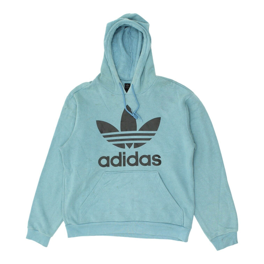 Adidas Originals Big Blue Spellout Logo Hoodie | Vintage Sportswear Hoody VTG | Vintage Messina Hembry | Thrift | Second-Hand Messina Hembry | Used Clothing | Messina Hembry 