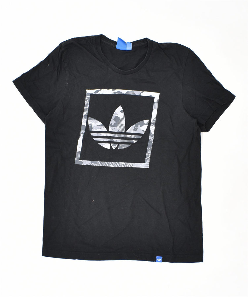 ADIDAS Mens Graphic T-Shirt Top Medium Black | Vintage | Thrift | Second-Hand | Used Clothing | Messina Hembry 