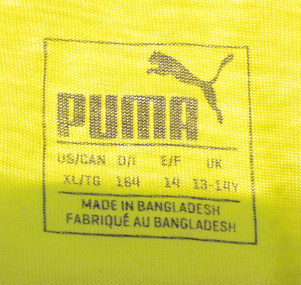 PUMA Boys Graphic T-Shirt Top 13-14 Years XL Green - Second Hand & Vintage Designer Clothing - Messina Hembry