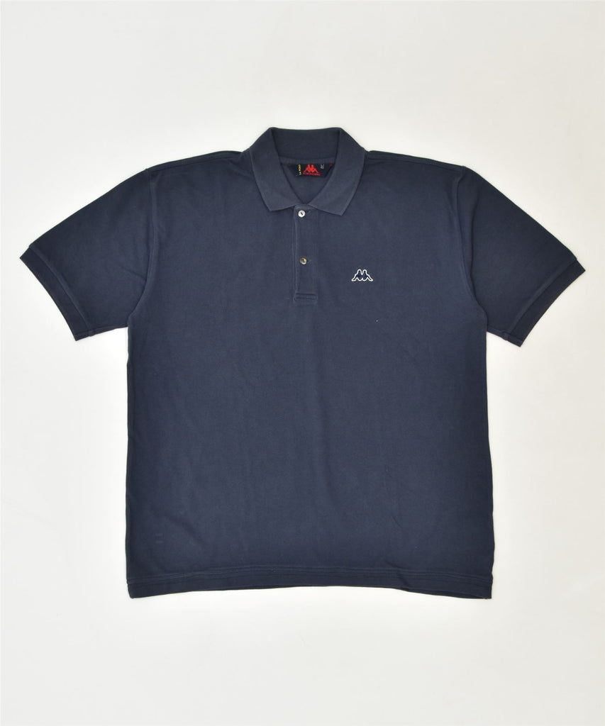 KAPPA Mens Polo Shirt Large Navy Blue Cotton Classic | Vintage | Thrift | Second-Hand | Used Clothing | Messina Hembry 