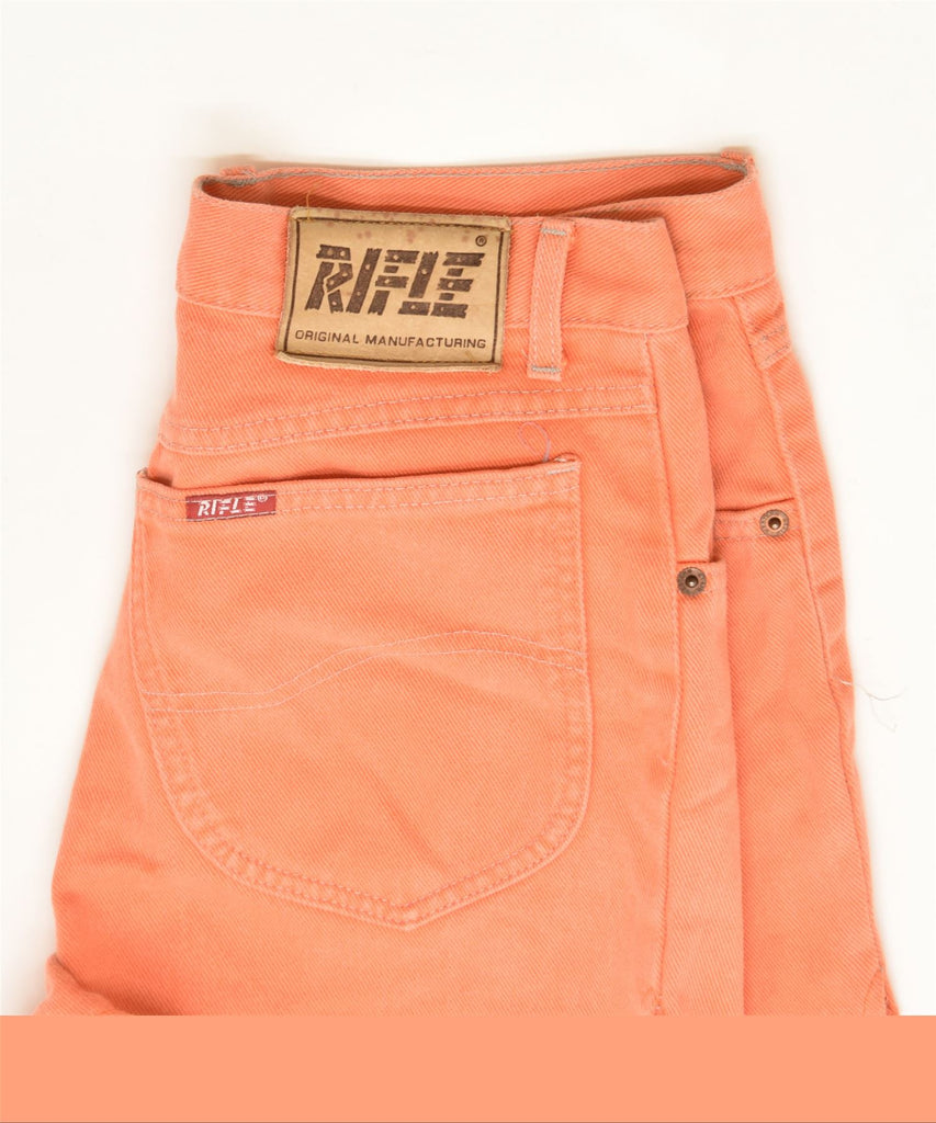 RIFLE Womens Denim Hot Pants W32 Large Orange Cotton Classic | Vintage | Thrift | Second-Hand | Used Clothing | Messina Hembry 