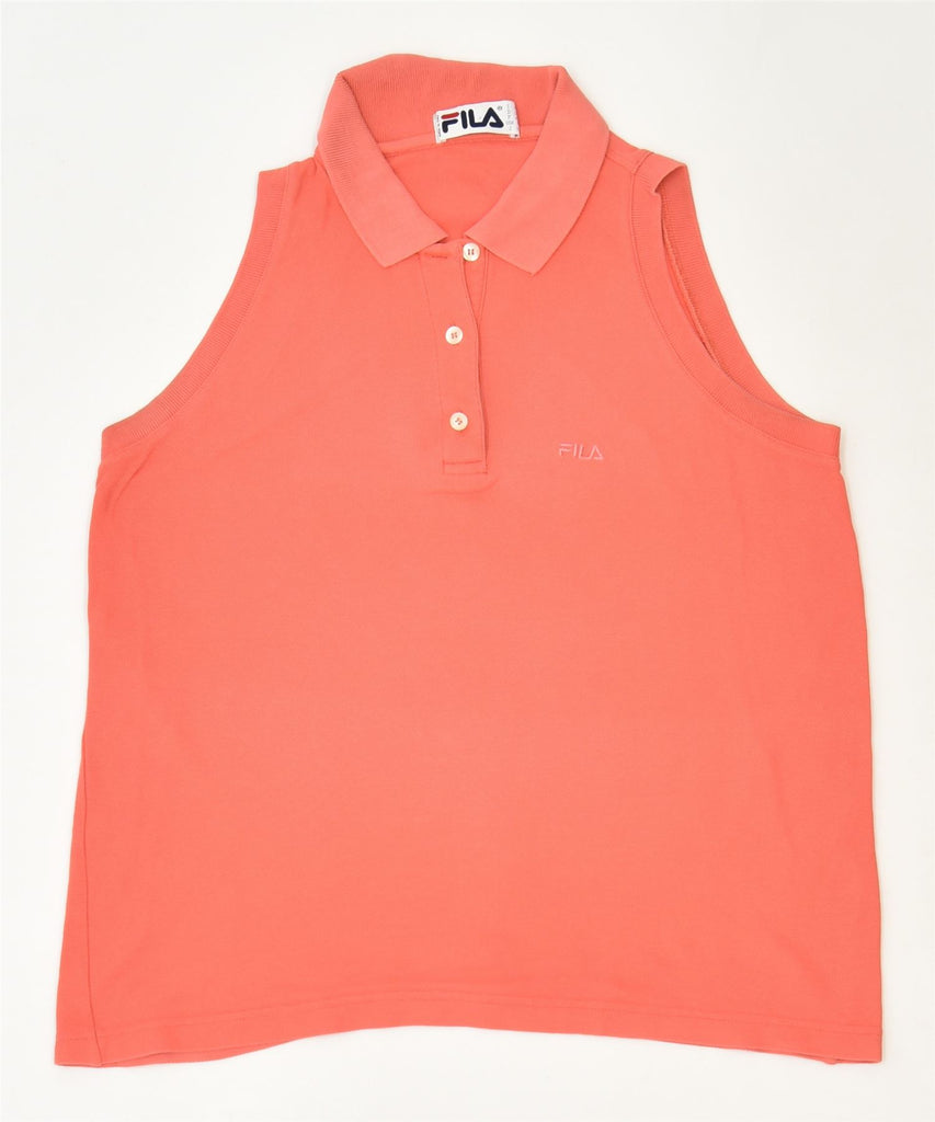 FILA Womens Sleeveless Polo Shirt IT 44 Medium Pink Classic | Vintage | Thrift | Second-Hand | Used Clothing | Messina Hembry 