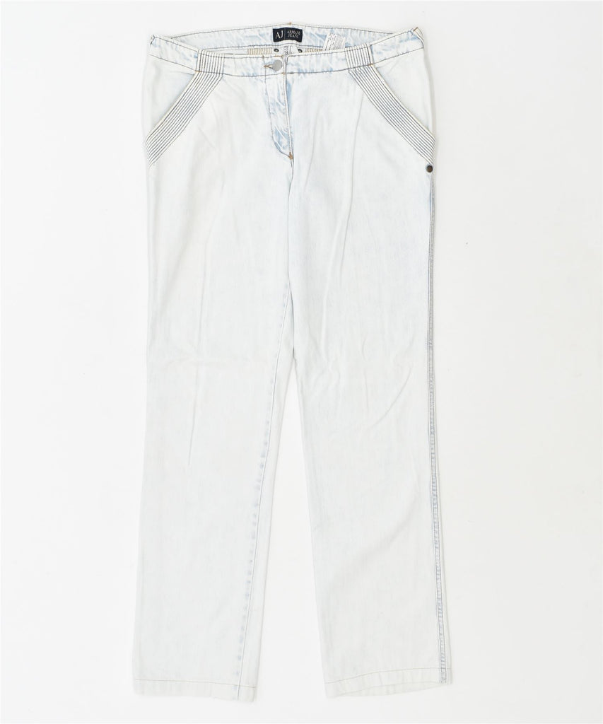 ARMANI Womens Straight Jeans W29 L31 White Cotton | Vintage | Thrift | Second-Hand | Used Clothing | Messina Hembry 