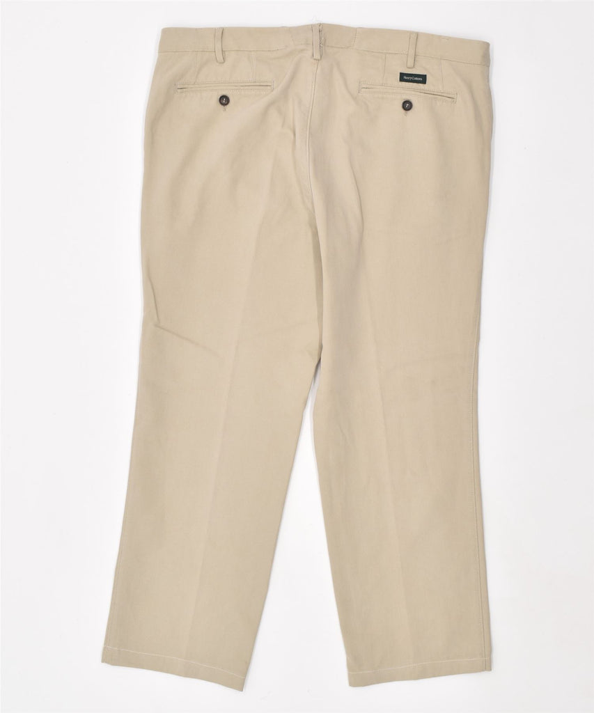 HENRY COTTONS Mens Straight Chino Trousers W38 L27 Beige Cotton | Vintage | Thrift | Second-Hand | Used Clothing | Messina Hembry 