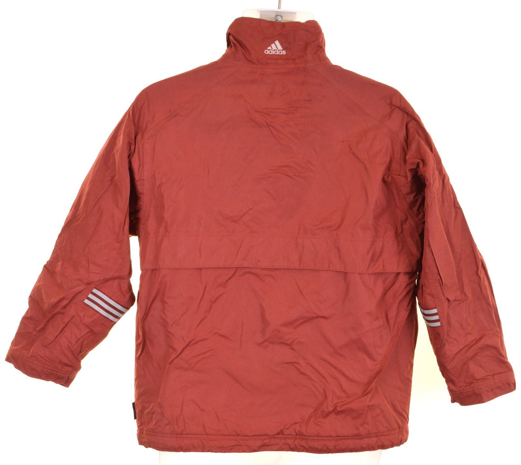 ADIDAS Boys Overjacket 11-12 Years Burgundy Polyester - Second Hand & Vintage Designer Clothing - Messina Hembry