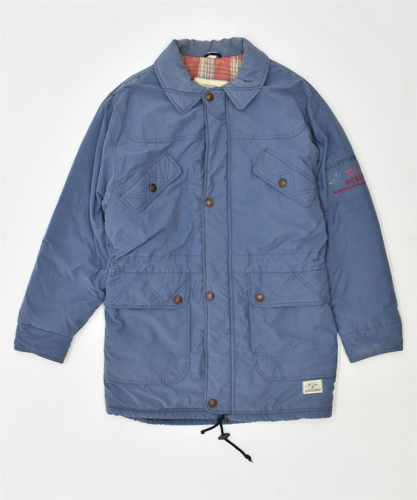 TEAM 7 Mens Windbreaker Jacket IT 48 Medium Blue Cotton Vintage | Vintage | Thrift | Second-Hand | Used Clothing | Messina Hembry 