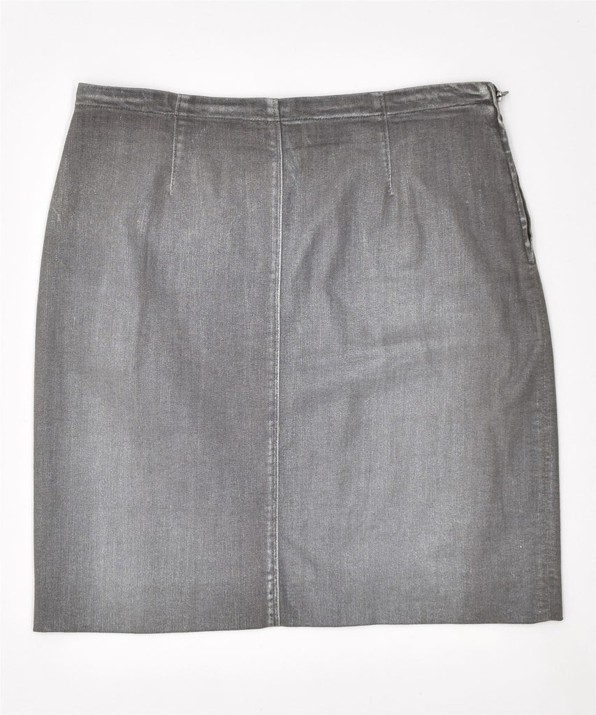 MAX & CO. Womens Denim Skirt IT 46 Large W31 Grey Cotton | Vintage | Thrift | Second-Hand | Used Clothing | Messina Hembry 