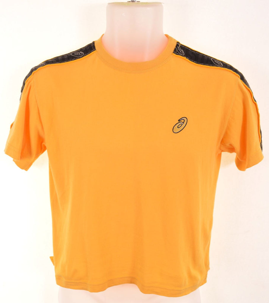 ASICS Boys T-Shirt Top 10-11 Years Yellow Cotton - Second Hand & Vintage Designer Clothing - Messina Hembry