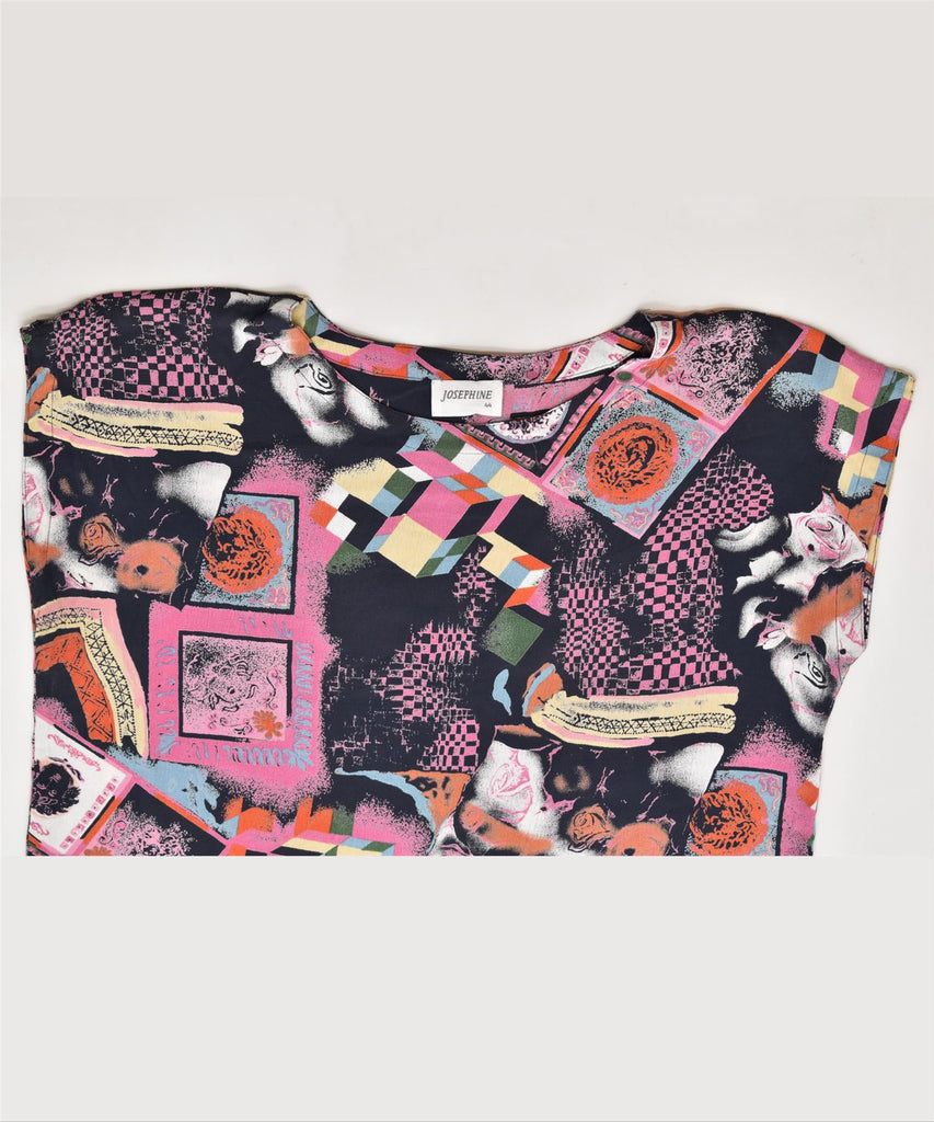 JOSEPHINE Womens Oversized Blouse Top IT 44 Medium Multicoloured Viscose | Vintage | Thrift | Second-Hand | Used Clothing | Messina Hembry 